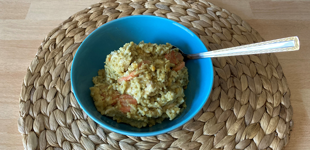 Linsen-Reis-Hühnchen-Curry