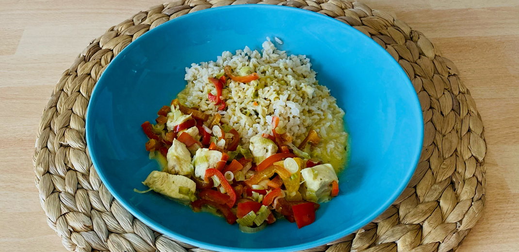 Hühnchencurry mit Reis